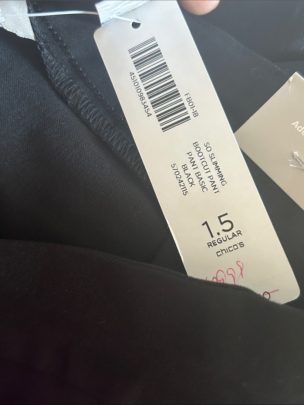 NWT Chico’s so slimming black bootcut pants size 10 regular - Picture 4 of 5